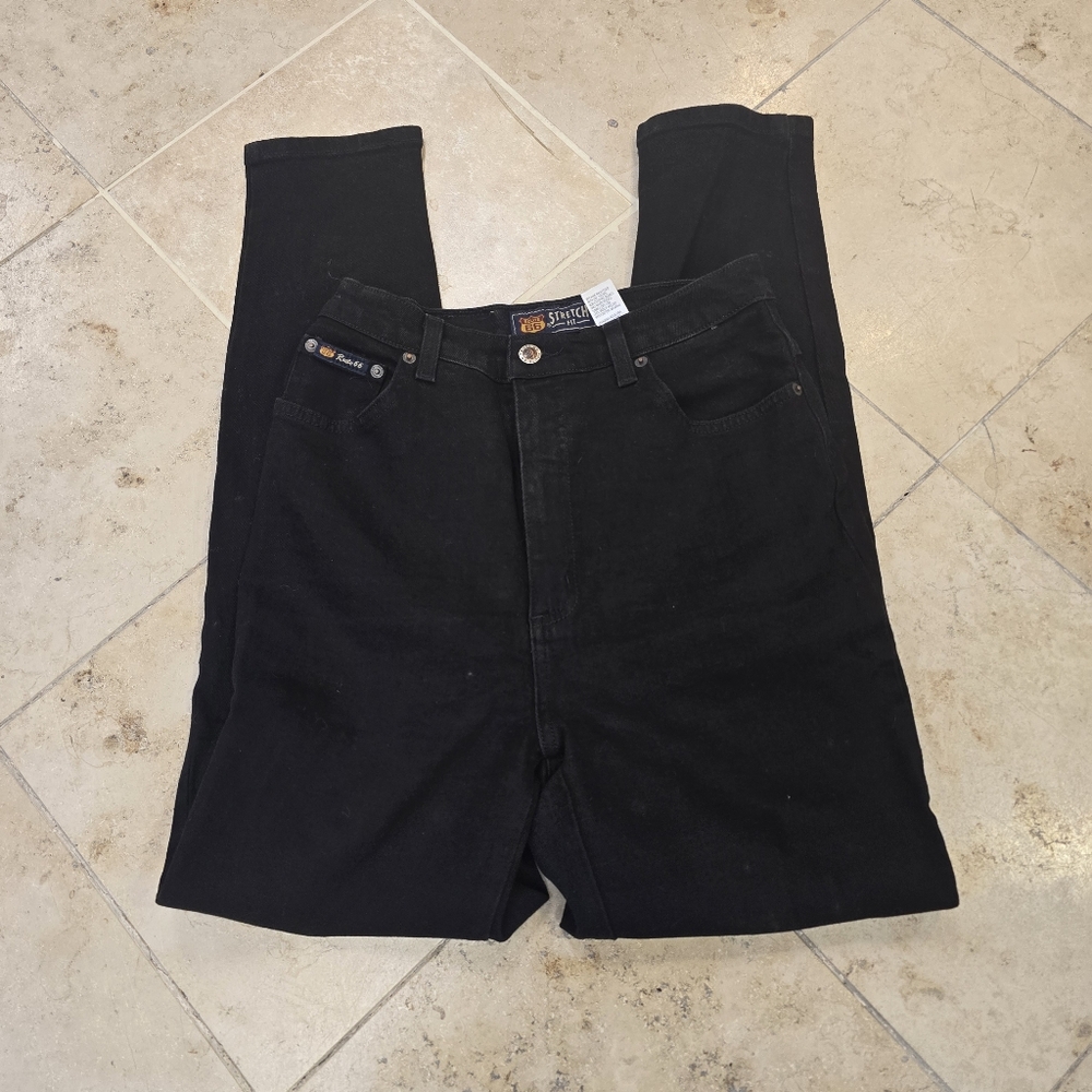 Route 66 Stretch Fit Straight Leg Black Jeans Size 11/12